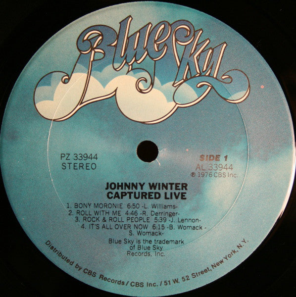 Johnny Winter : Captured Live! (LP, Album)