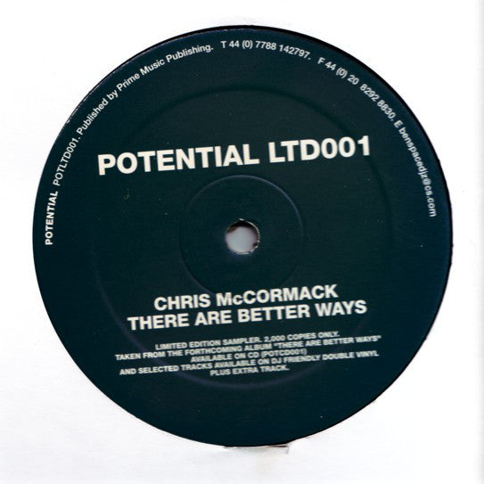Chris McCormack : There Are Better Ways (12", S/Sided, Ltd, Smplr)