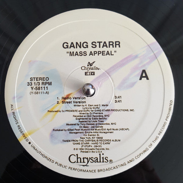 Gang Starr : Mass Appeal (12", RE)