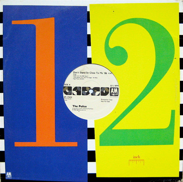 The Police : Don't Stand So Close To Me '86 (12", Promo)