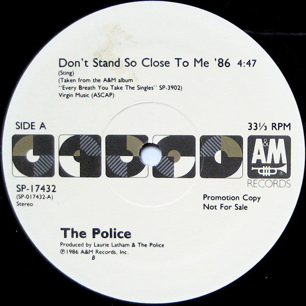 The Police : Don't Stand So Close To Me '86 (12", Promo)