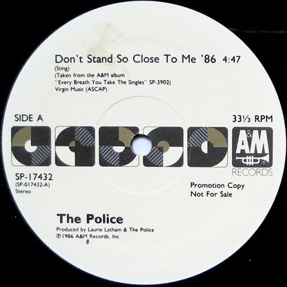 The Police : Don't Stand So Close To Me '86 (12", Promo)