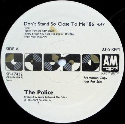 The Police : Don't Stand So Close To Me '86 (12", Promo)
