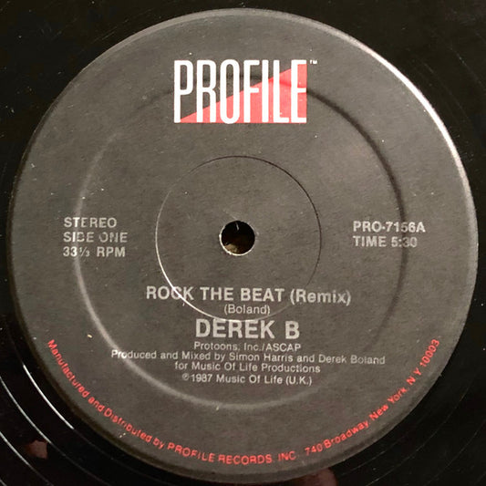 Derek B : Rock The Beat (12")