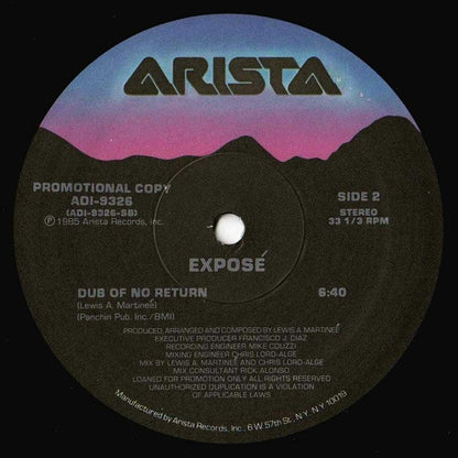 Exposé : Point Of No Return (12", Promo)