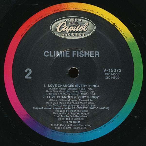 Climie Fisher : Love Changes (Everything) (12")