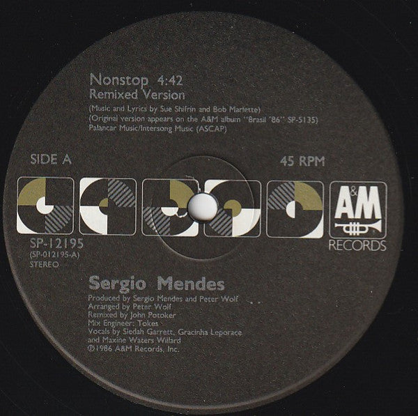 Sergio Mendes* : Nonstop (Remixed Version) (12", Single)