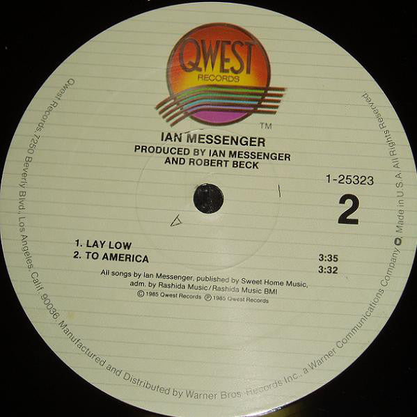Ian Messenger : Livin' In The Night (12", MiniAlbum, All)