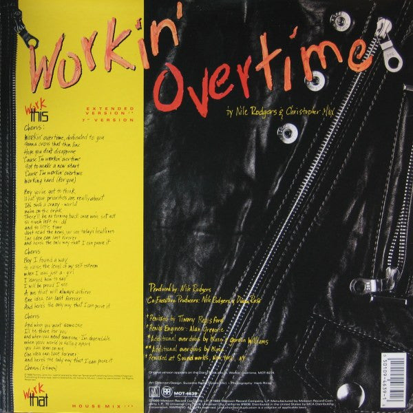 Diana Ross : Workin' Overtime (12", Glo)