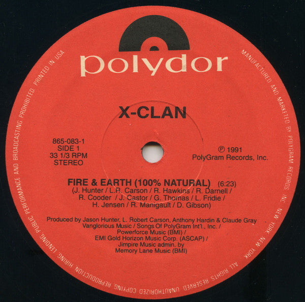 X-Clan : Fire & Earth (12", Single)