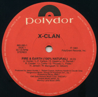 X-Clan : Fire & Earth (12", Single)