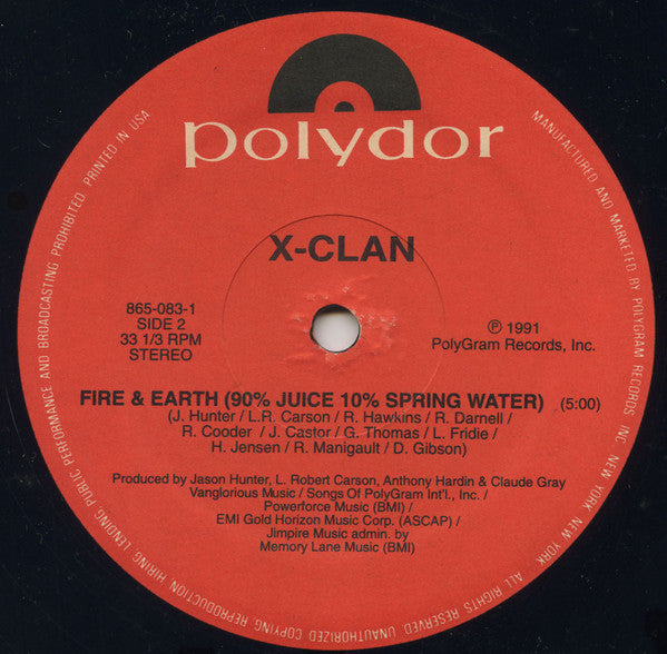 X-Clan : Fire & Earth (12", Single)