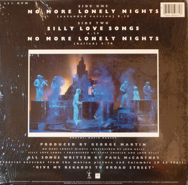 Paul McCartney : No More Lonely Nights (12", Maxi, Car)