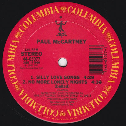Paul McCartney : No More Lonely Nights (12", Maxi, Car)