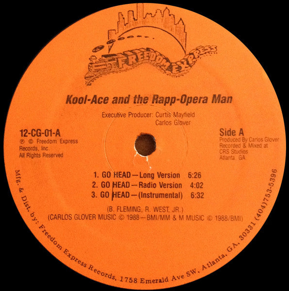 Kool-Ace And The Rapp Opera Man : Go Head (12")