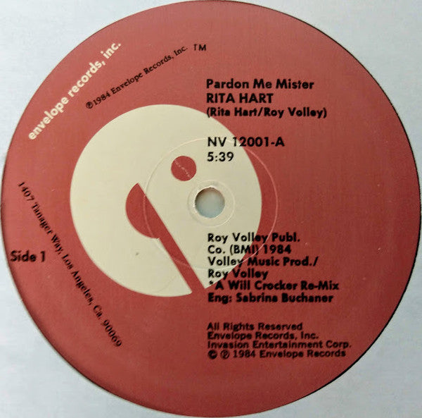 Rita Hart : Pardon Me Mister (12")