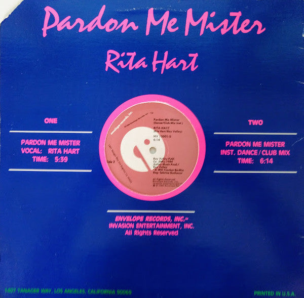 Rita Hart : Pardon Me Mister (12")