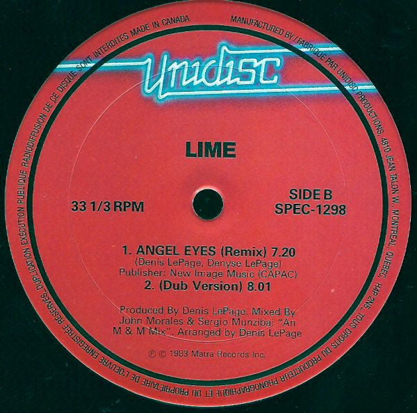 The Michael 'Zager Band* / Lime (2) : Let's All Chant (87' Remix) / Angel Eyes (12", RE, Red)