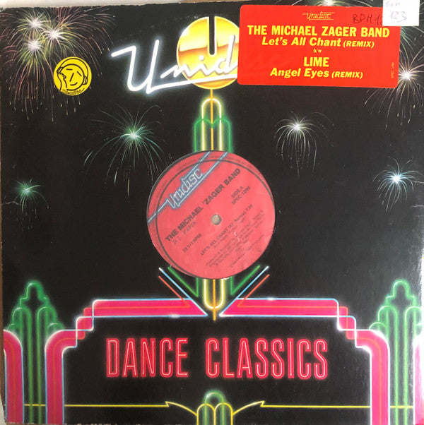 The Michael 'Zager Band* / Lime (2) : Let's All Chant (87' Remix) / Angel Eyes (12", RE, Red)