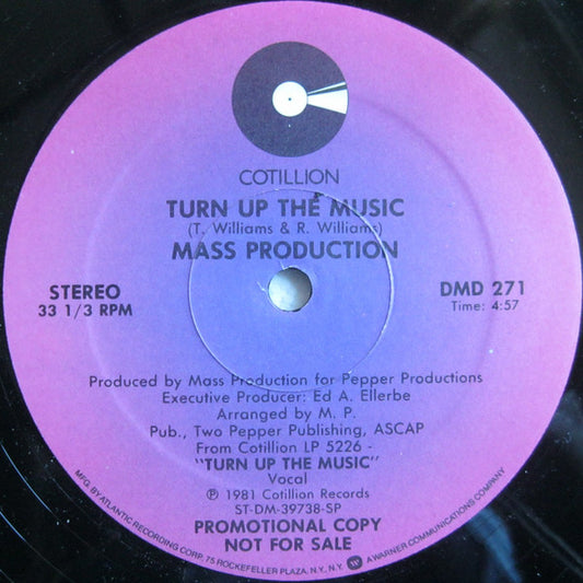 Mass Production : Turn Up The Music / Bopp (12", Promo)