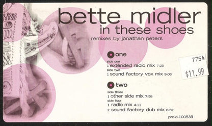 Bette Midler : In These Shoes (Remixes By Jonathan Peters) (2x12", Promo)