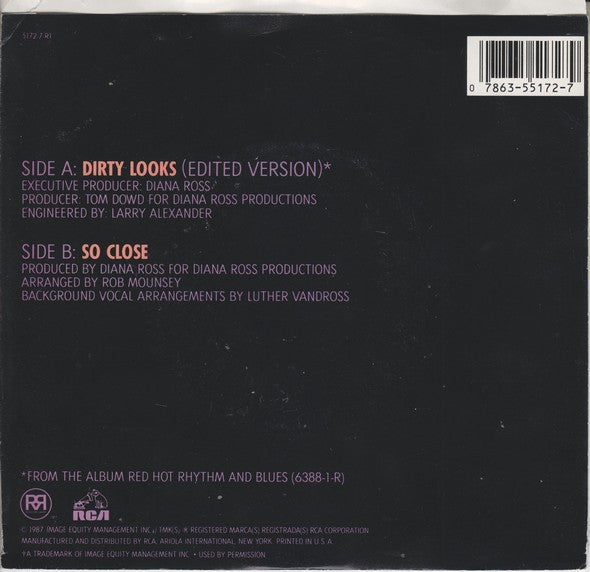 Diana Ross : Dirty Looks (7", Single)