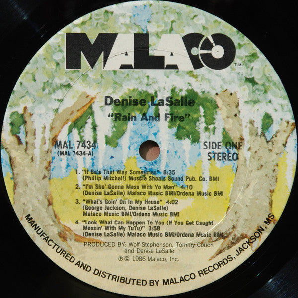 Denise LaSalle : Rain & Fire (LP, Album, Pit)