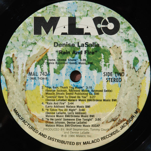 Denise LaSalle : Rain & Fire (LP, Album, Pit)
