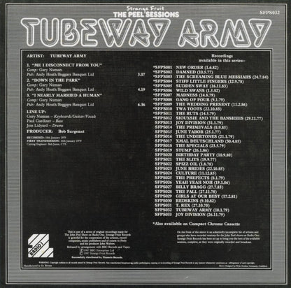 Tubeway Army : The Peel Sessions (12")