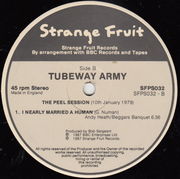 Tubeway Army : The Peel Sessions (12")