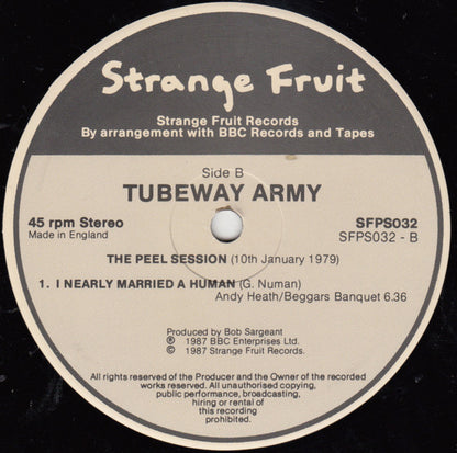 Tubeway Army : The Peel Sessions (12")