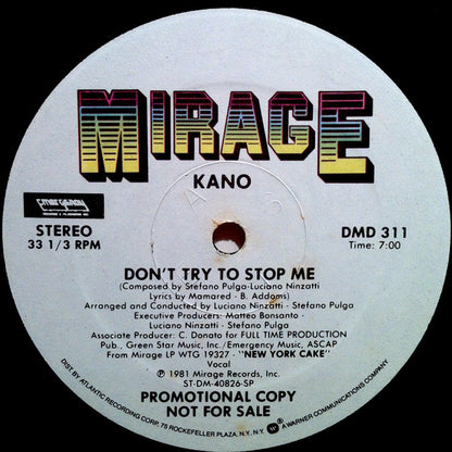 Kano : Don't Try To Stop Me (12", Promo)