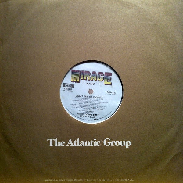 Kano : Don't Try To Stop Me (12", Promo)