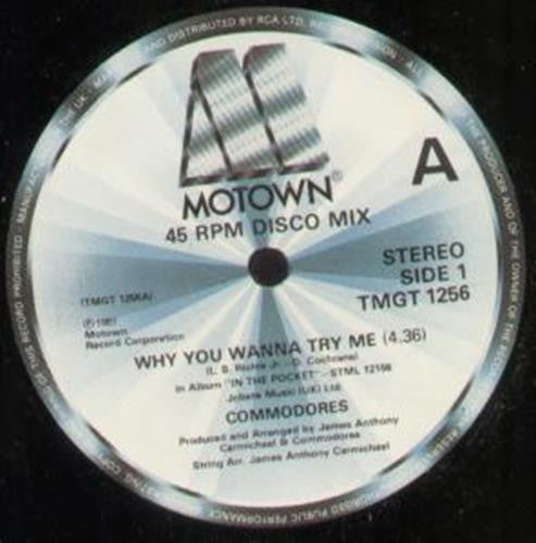 Commodores : Why You Wanna Try Me / Celebrate (12")