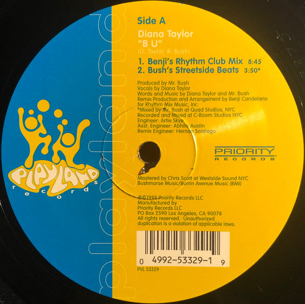 Diana Taylor : B U (12")