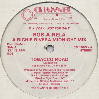 Bob-A-Rela : Tobacco Road / Why Does It Rain? (12", Promo)