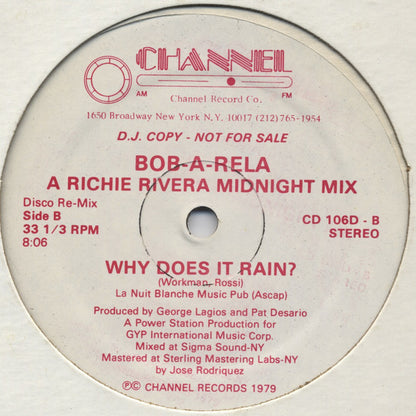 Bob-A-Rela : Tobacco Road / Why Does It Rain? (12", Promo)