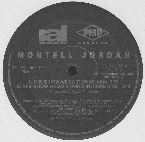 Montell Jordan : This Is How We Do It (12", Promo)