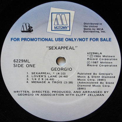 Georgio (2) : Sexappeal (LP, Album, Promo)