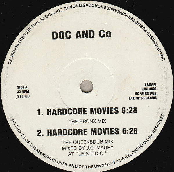 Doc And Co : Hardcore Movies (12")