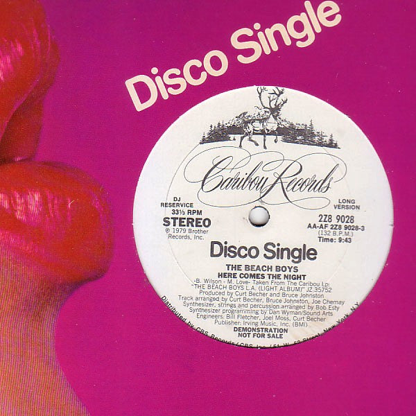 The Beach Boys : Here Comes The Night (12", Promo, DJ )