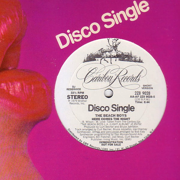The Beach Boys : Here Comes The Night (12", Promo, DJ )