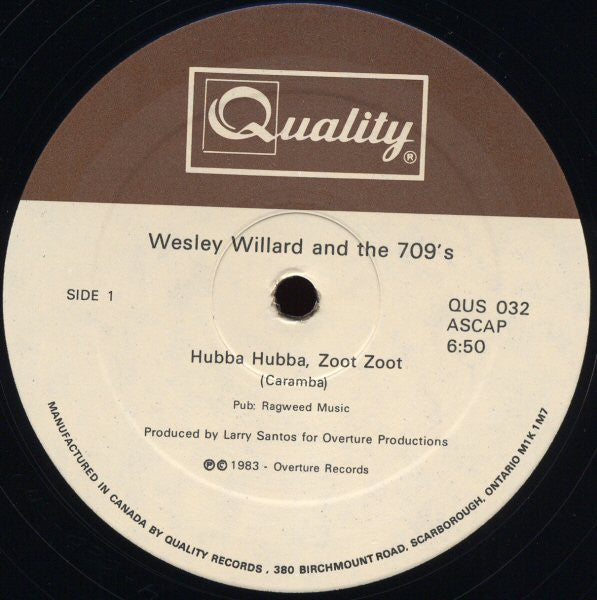 Wesley Willard And The 709's : Hubba Hubba, Zoot Zoot (12")
