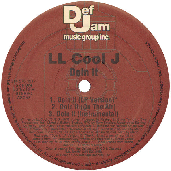 LL Cool J : Doin It (12")
