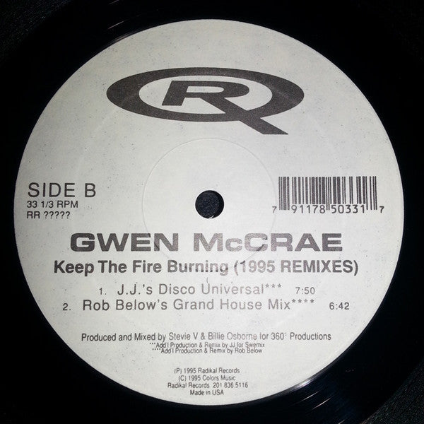 Gwen McCrae : Keep The Fire Burning (1995 Remixes) (12")