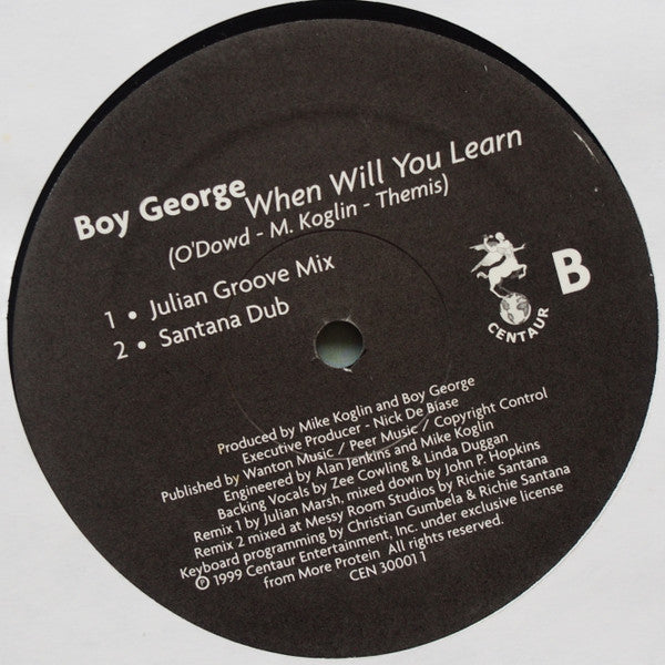 Boy George : When Will You Learn (12")