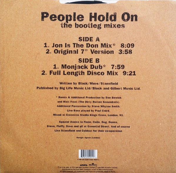 Lisa Stansfield Vs The Dirty Rotten Scoundrels* : People Hold On (The Bootleg Mixes) (12")