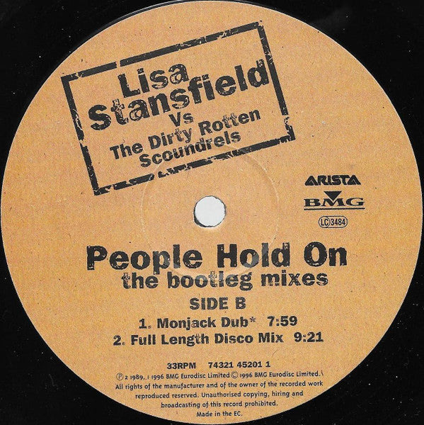 Lisa Stansfield Vs The Dirty Rotten Scoundrels* : People Hold On (The Bootleg Mixes) (12")