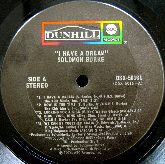 Solomon Burke : I Have A Dream (LP, Album)