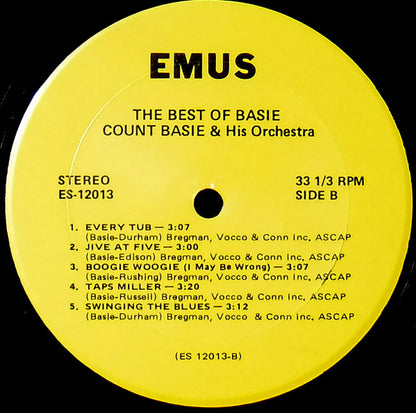 Count Basie Orchestra : The Best Of Basie (LP, Album, RE)